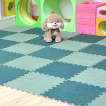 明德拼接地毯垫蚂蚁纹地毯耐脏可水洗客厅地毯卧室床边地毯(绿色+浅绿色 30*0.6cm  12片)