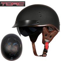 TORC摩托车哈雷头盔复古盔瓢盔男女士半盔半覆式头盔巡航盔春夏季(自由之翼)(2XL)