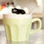 豪峰 创意马克杯陶瓷杯子咖啡杯牛奶杯早餐杯卡通可爱水杯带勺(黑猫浅绿款满天星带勺)