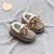 宝宝鞋子0一1-2岁冬季鞋女童加绒学步鞋婴幼儿棉鞋保暖儿童豆豆鞋(卡其加棉 23码=内长约14.5cm)