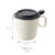 日本进口INOMATA带盖咖啡杯 汤杯 饮料杯 户外便携塑料杯马克杯子(米白色360ML 默认版本)