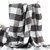三利 棉布复古彩格毛巾被 菱格缝线空调毯子 居家办公午休四季通用盖毯(涅色)