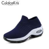 CaldiceKris（中国CK）气垫飞织运动女鞋CK-X1839(蓝色 38)