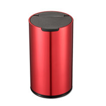翔源 车载烟灰缸 创意 金属 汽车用烟灰桶 办公桌烟灰缸 银色(红色)