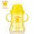 小鸡卡迪 儿童吸管杯水杯防漏 宝宝学饮杯 婴儿训练杯 带手柄 KD3300(颜色随机)