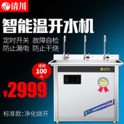 清川3C不锈钢节能饮水机 一开两温标准款 直饮开水器立式 工厂学校商用