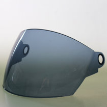 梦奇 -602半盔 PC强化防雾镜片透明/茶色头盔镜片摩托车头盔配件  均码(强化防雾茶色)(均码)