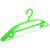 优芬塑料宽耳衣架宽肩晾晒裤架（5只装）(绿色PC1015)