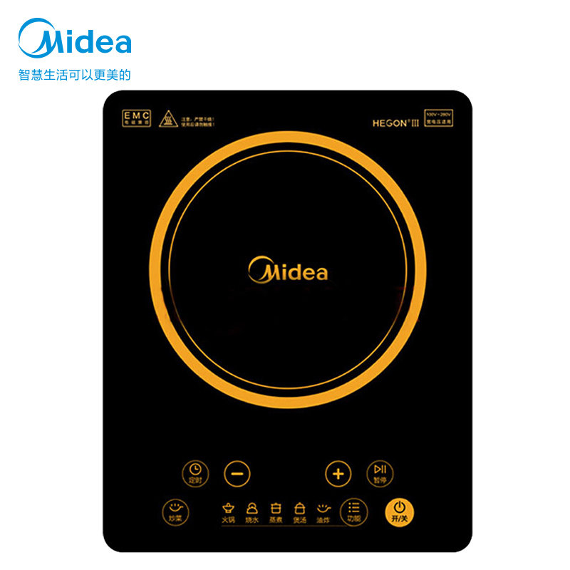 美的(midea)电磁炉c22-ht2218hm 家用触屏式微晶面板