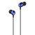 锐思 REW-H01 雅音系列有线耳机 蓝色 金属质感 震撼音效 轻盈入耳 简洁便携