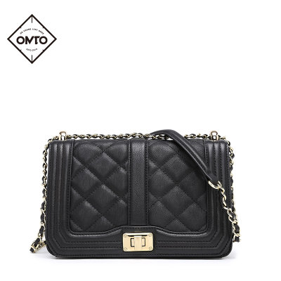 【omto小香风女包菱格链条包2018新款百搭单
