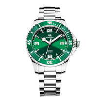 上海牌手表男机械表全自动防水200米新款3080运动潜水鬼男士腕表(绿色 钢带)