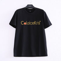 CaldiceKris（中国CK）短袖T恤(男女同款）CK-F2002(黑色 XL)