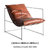 北欧风简约现代布艺单人沙发椅客厅铁艺小户型懒人ins网红款卧室(棕色)第2张高清大图