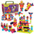 纽奇儿童积木玩具108件套桶装  感统软鬃毛积木拼插塑料12786 国美超市甄选