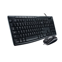 罗技（Logitech） MK200 有线键盘鼠标套装 USB电脑多媒体键鼠套装(黑色)