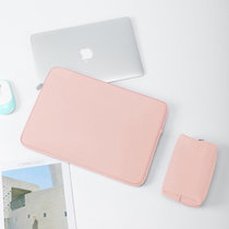 BUBM 笔记本电脑包女14英寸适用华为苹果MacBook保护套内胆包(粉色 15.6英寸)