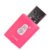 川宇（kawau) C239 迷你小巧型手机micro sd/tf 小卡内存卡读卡器 USB2.0(粉色)