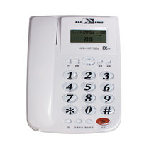 黑马王电话机座机办公家用免电池自动收线(灰白色)