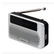 飞利浦（Philips）SBM120 收音机老人mp3便携式插卡音箱(银色)