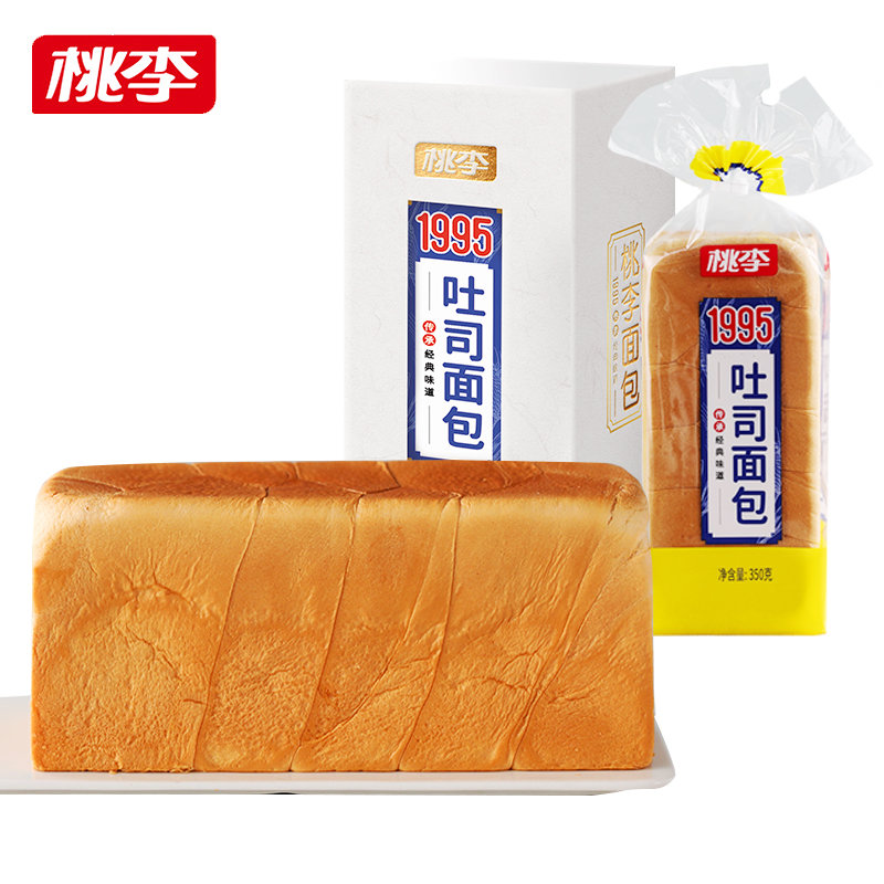 桃李面包 1995方包吐司350g 奶香饱腹代餐营养早餐 手撕糕点