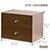 爱丽思IRIS 带盖环保木质收纳柜组合柜简易书柜置物柜STB(STB-400H深茶)