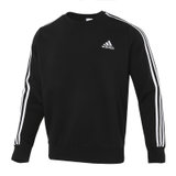 Adidas阿迪达斯新款男装运动服圆领卫衣三条纹针织套头衫GK9078(黑色)