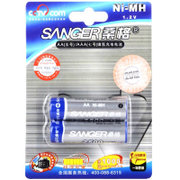 桑格（SANGER） 2500毫安 5号充电电池（2粒卡装，镍氢电池不含铅汞镉安全环保无污染。）