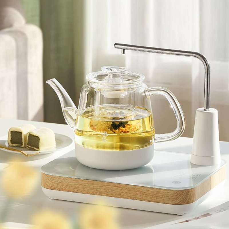 水壶功夫茶具套装煮茶壶泡茶器办公室茶台烧水壶桌面茶吧机mz036白色