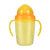 运智贝宝宝喝水带吸管双层隔热水杯婴儿喝水防烫伤(黄色)