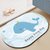硅藻泥速干地浴室卫生间门口垫吸水防滑脚垫洗手间厕所地毯软垫子(60x90cm【吸水速干】 可爱鲸鱼【椭圆形】)