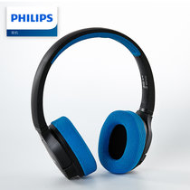 飞利浦 TASH402 蓝牙5.0耳机头戴式耳麦运动防水防汗无线音乐立体声超长续航回音降噪高颜值(蓝色)