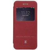 倍思Iphone6s手机壳4.7英寸 6/6S手机壳翻盖皮套保护套 酒红色