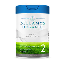 贝拉米(Bellamy‘s)有机较大婴儿配方奶粉2段白金版 (6-12个月) 有机A2蛋白 800g/罐 澳洲原装进口(澳洲贝拉米白金2段 800g)