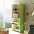 慧乐家双色四层收纳柜 时尚创意层架 彩色组合书柜书架12055(白色+绿色)