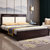 时尚简约实木床 1.8米双人床橡胶木大床 现代中式婚床 卧室家具禅意家具 1.8米床+床头柜*2+床垫(1.8米单床)