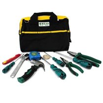 老A家用维修五金工具组合套装11件 工具包 组套工具 LA101203