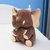 绒贝儿毛绒玩具温馨可爱的母子象公仔呆萌的表情毛绒玩具儿童礼物生日礼物(棕色 高45cm)