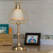 时尚典雅简欧复古台灯可旋转镀铜加厚卧室客厅餐厅桌面书房装饰灯(带3W光源)