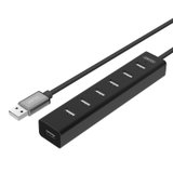 优越者（UNITEK) Y-2183 USB分线器7口 高速集线器笔记本台式机扩展7口2.0HUB 配5V 2A国标电源(黑色)