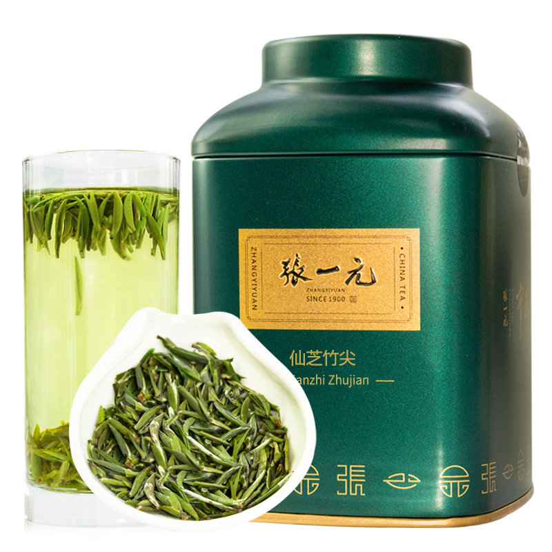 北京张一元茶叶 2020绿茶新茶 仙芝竹尖 罐装一级 独立小包装40g(10包