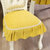 欧式加大餐椅垫椅套防滑餐桌布艺蕾丝四季通用垫中式凳子椅子坐垫(明黄色)