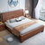 吉木多  乌金木实木床现代新中式婚床1.8米1.5米双人床家用木床卧室家具(1.5*2米 床+床垫+床头柜*2)