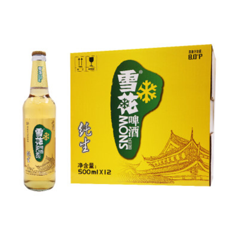 雪花纯生啤酒 500ml/瓶*12/箱