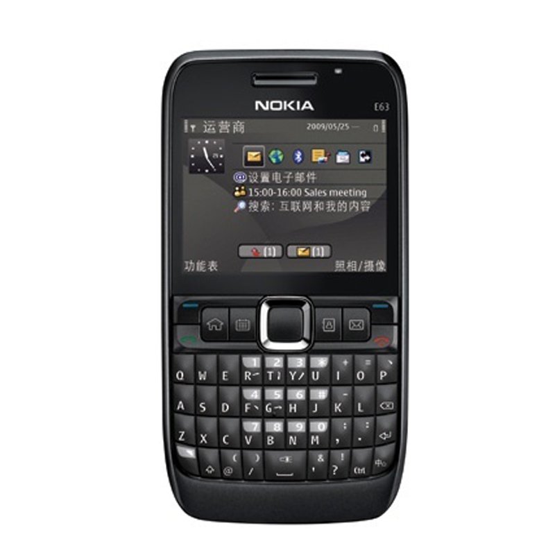 国行库存全新诺基亚e63老人老年学生备用手机全键盘手机收藏手机黑色