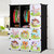 索尔诺卡通衣柜简易儿童组合衣柜环保宝宝衣橱婴儿衣物树脂收纳柜(黑色12门2挂 A3212)