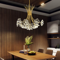 现代个性创意蒲公英LED吊灯客厅餐厅吧台前台网红金色黑色餐吊灯 XC8013(香槟金 大号)