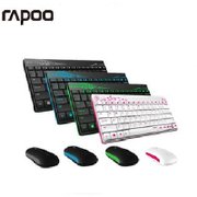 Rapoo/雷柏 8000无线键盘鼠标套装 巧克力按键 超薄迷你小键盘+鼠标 (粉色)