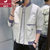 富贵鸟2021春季新款男士休闲工装夹克个性时尚棒球服潮流外套男(浅灰色 M)