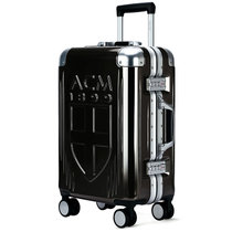 AC米兰 铝框拉杆箱密码箱行李箱女20寸旅行箱登机箱超轻拉杆箱男万向轮 盾牌铝框款AC019(黑色 29寸)